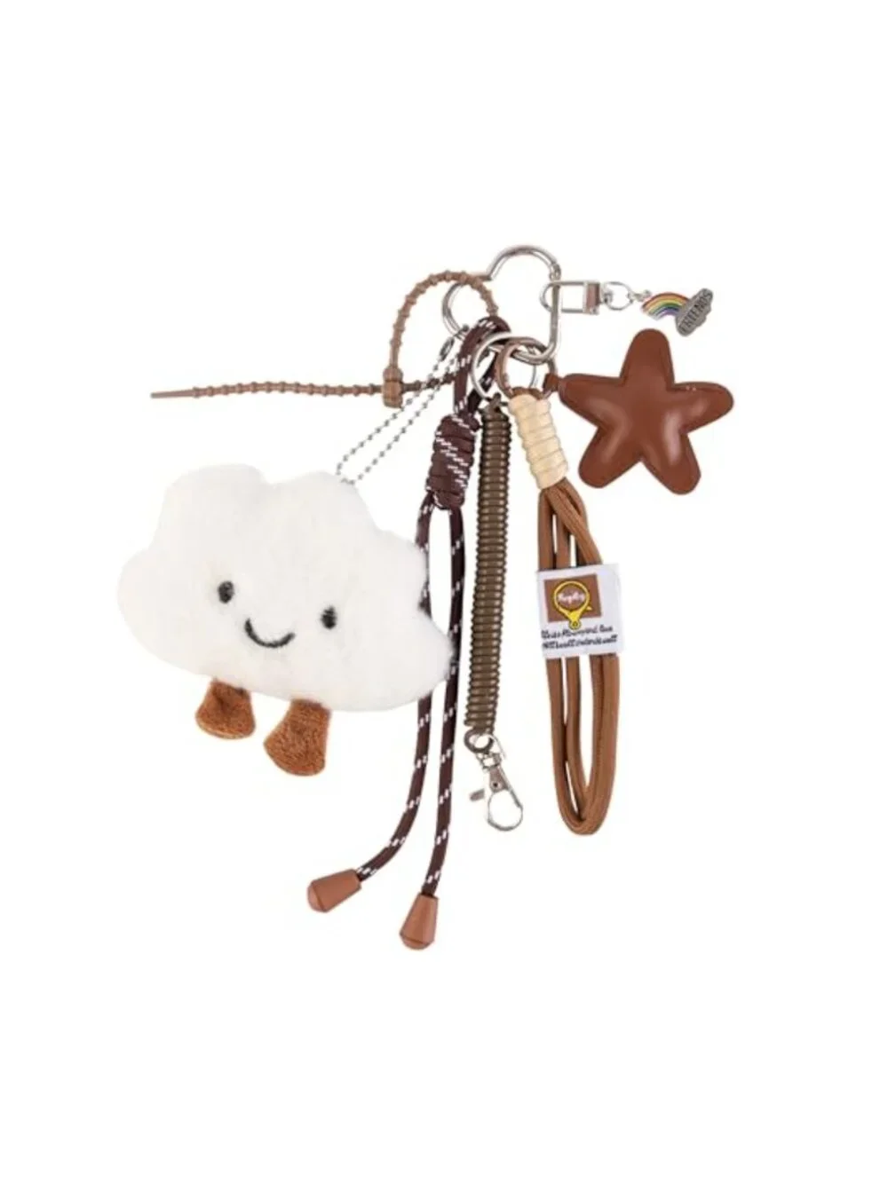 Cute Bag Charms Keychains Set for Women Purses Backpacks Handbag Pendant Gift